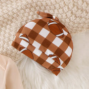 Children's Football Season Bodysuit Set in Apricot, back view