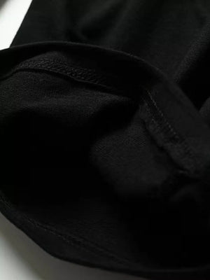 Men's Plus Size Short Sleeve Zip Up Hoodie in Black, model styling view