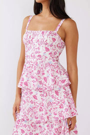 Charming Tiered Floral Maxi Dress