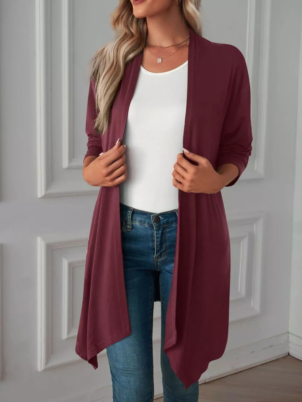 White cardigan