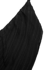 Black ruched halter maxi dress with tiered skirt detail