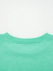 vintage-inspired sweatshirt in mint green with crew neck
