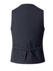 Men's Plus Size Classic Fit Button Up Vest, model styling view