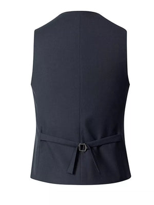 Men's Plus Size Classic Fit Button Up Vest, model styling view