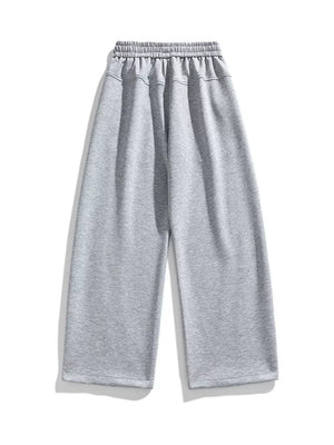 Men's Plus Size Loose Fit Wide Leg Casual Pants in Navy Blue, model styling view