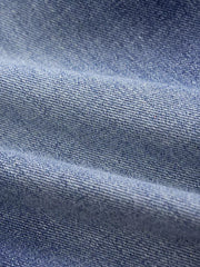 Chic high-waisted wide-leg jeans in blue denim cotton blend fabric.