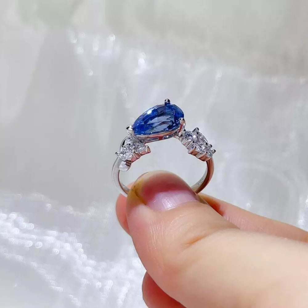 3 Carat Moissanite 925 Sterling Silver Ring, side view
