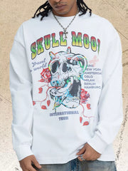 Skull Mood Graphic Long Sleeve Tee
