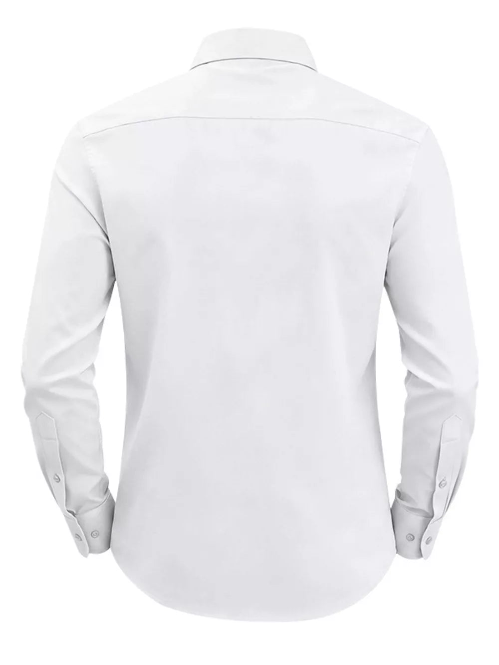 Men's Slim Fit Button Up Shirt Plus Size in Black, back view