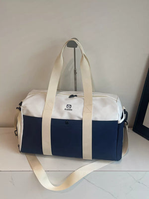 Two-tone Medium Nylon Duffle Bag, back view