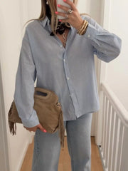 Classic Striped Button-down Shirt, side view