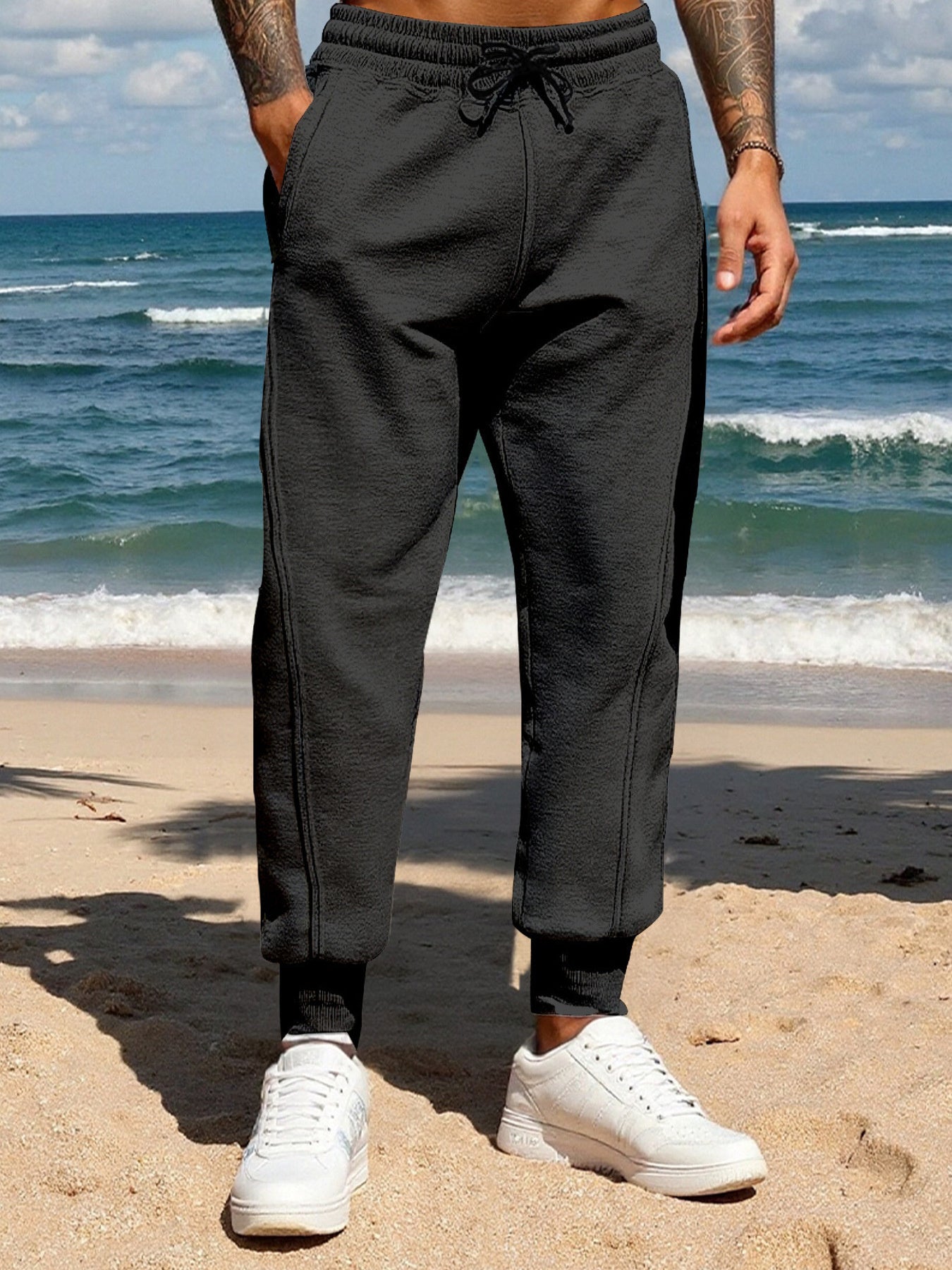 Men's Full Size Casual Drawstring Joggers, side view
