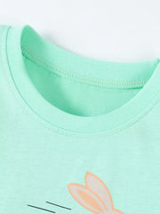 Children's Snail And Bunny Race Graphic T-shirt, close-up detail