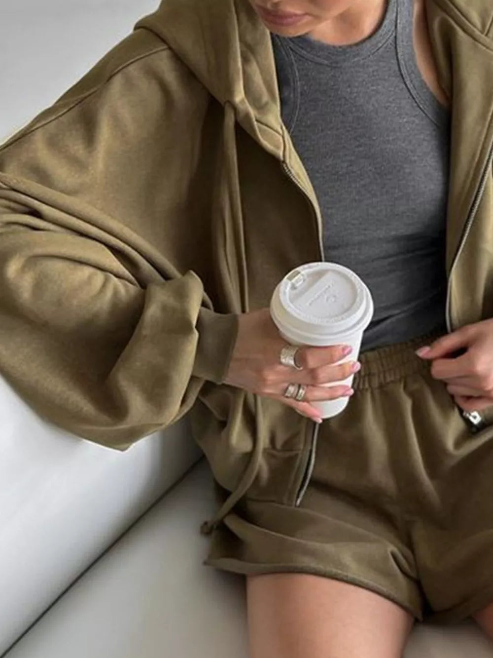 Zip-up Mini Jacket, side view