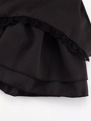 Playful Ruffled Mini Dress With Tie Straps