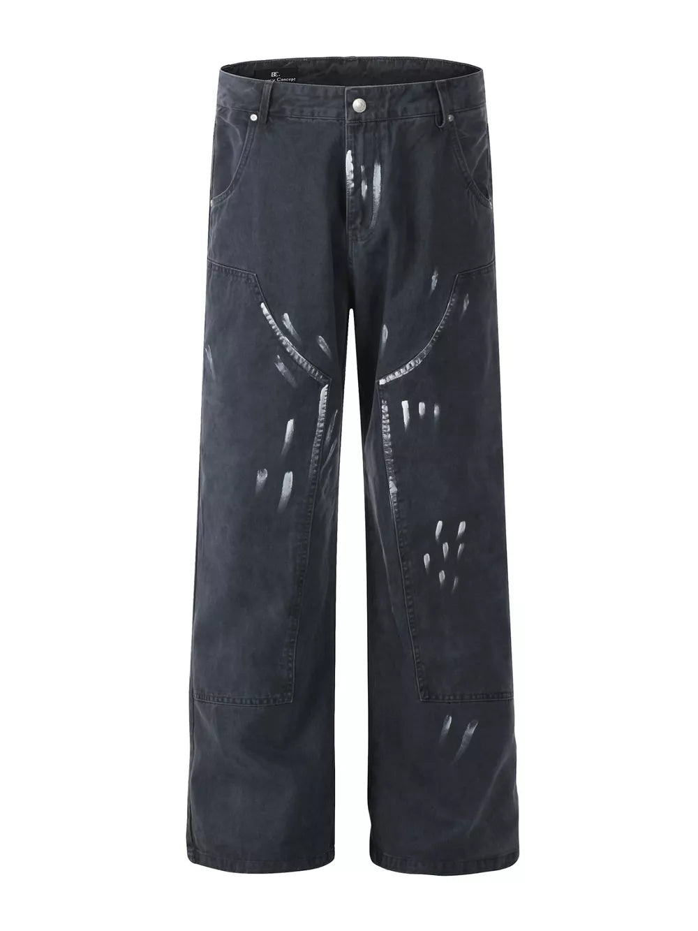 Men's Paint Splatter Wide-leg Pants, front view