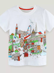 Dinosaur Adventure In London Skyline Tee