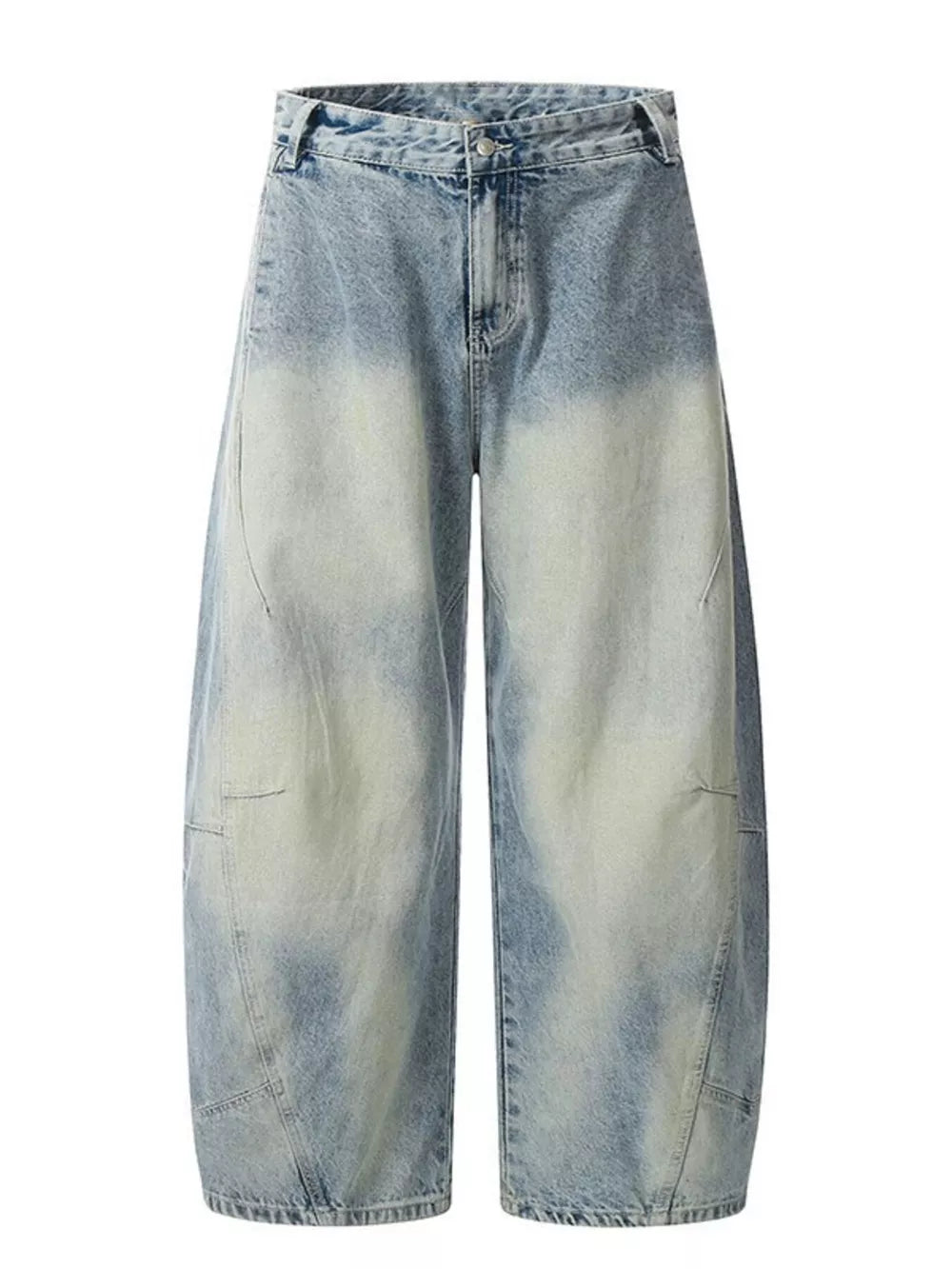 Timeless wide-leg jeans in classic wash denim with a relaxed fit and faded details.