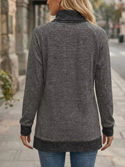65% rayon, 30% polyester, 5% spandex Care instructions: Machine wash cold turtleneck sweater in Matcha Green with regular