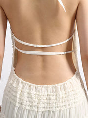 Elegant Backless Halter Maxi Dress