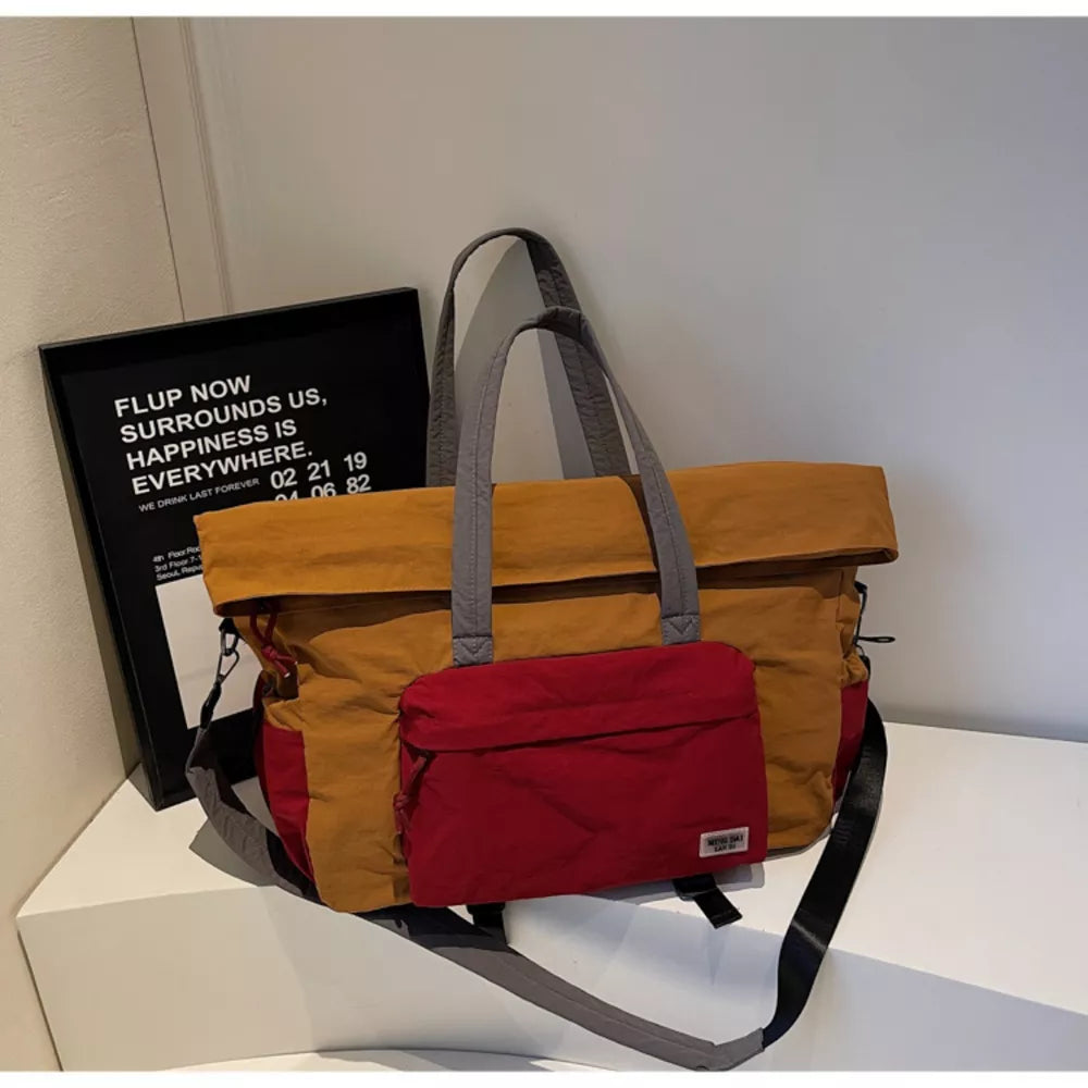Vibrant Color-block Travel Bag