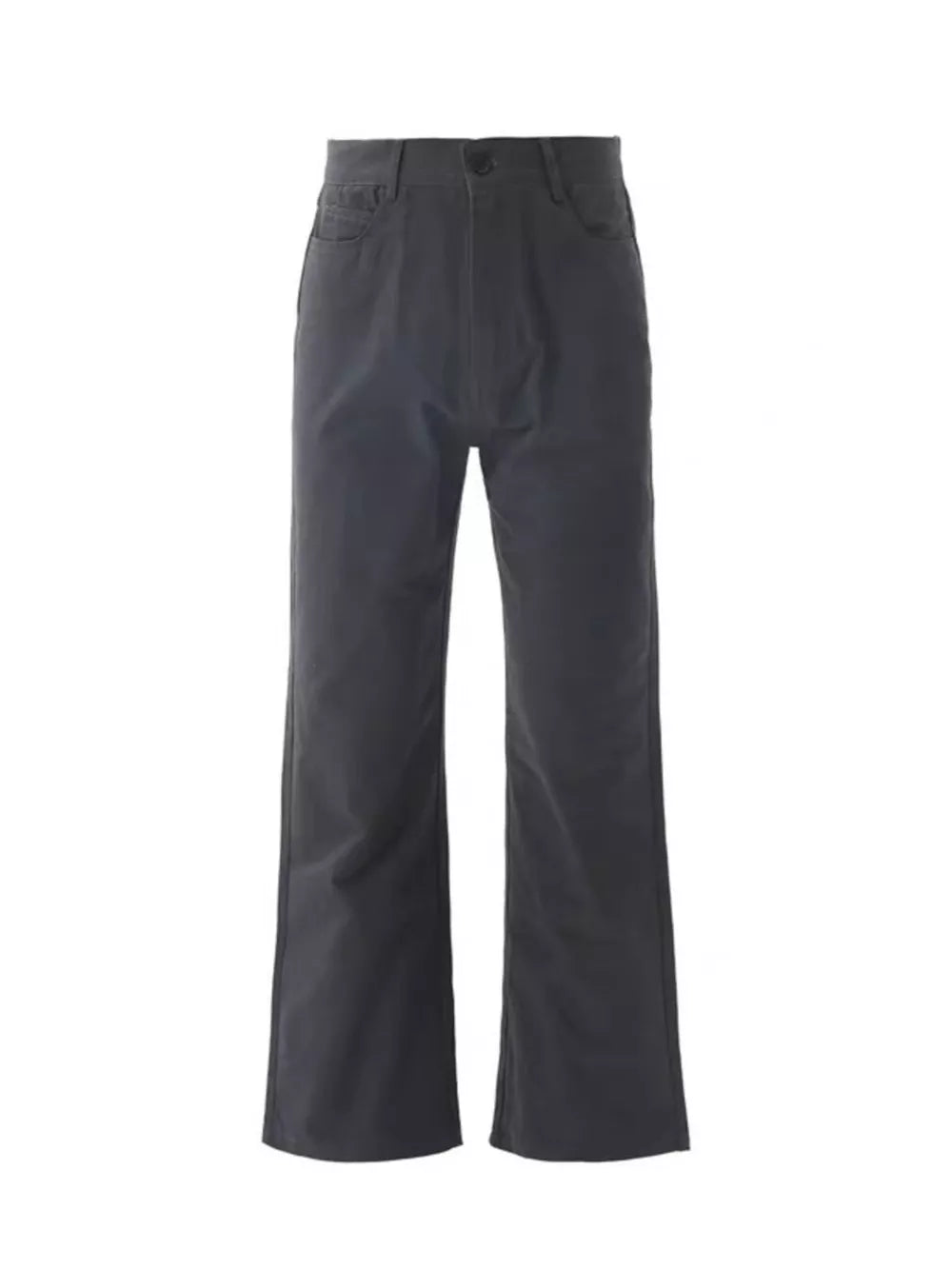 Men's dark gray sweatpants with a relaxed fit and straight leg