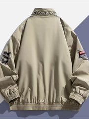 Racing-inspired Zip-up Coat For Men