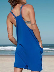 Vibrant Pocketed Spaghetti Strap Romper