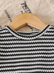 Children S Striped Tank And Shorts Set in Black, side view