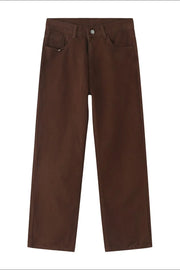 Relaxed fit chino trousers in chocolate brown with a straight leg and classic pocket details.