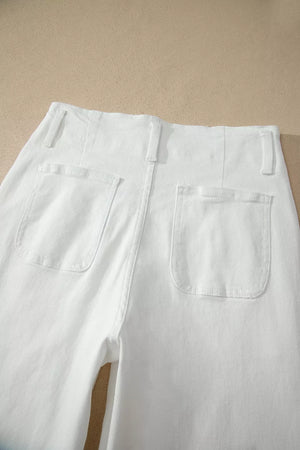 2-button High Waist Wide Leg Jeans, alternate angle