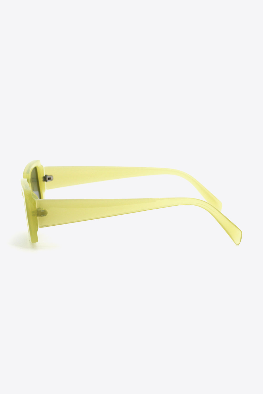 Citron Tint rectangular frame sunglasses in yellow green.