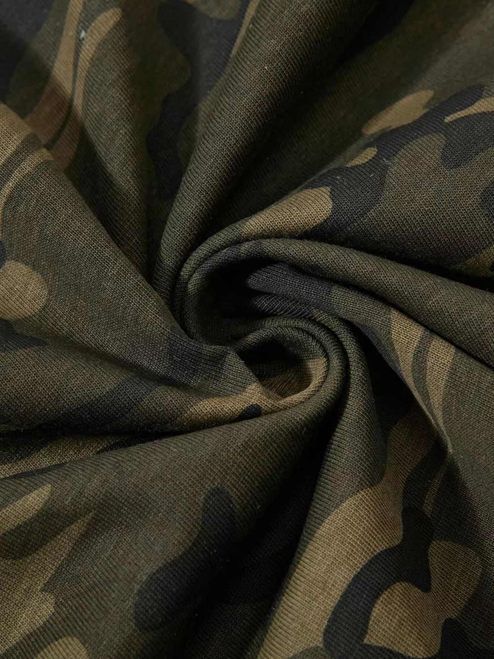 Men's Camouflage Print Short Sleeve T-shirt in Green Camouflage, alternate angle