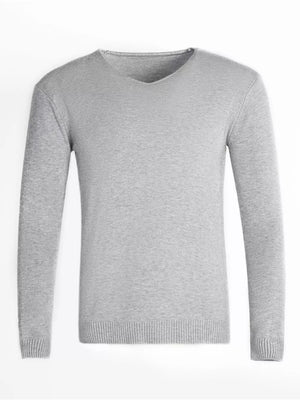 Men's Plus Size Solid Color Long Sleeve Knit Top in Navy, product detail