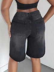 Effortless High-waisted Denim Shorts