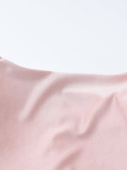 Pink ruched knot front maxi dress detail showing fabric texture and drape