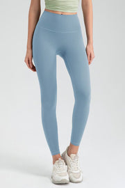 FlexFit high rise leggings in Misty Blue with a seamless design and athletic fit.