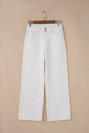2-button High Waist Wide Leg Jeans, model styling view