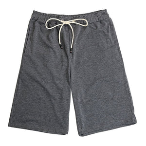 Relaxed fit culotte lounge shorts in charcoal grey with a drawstring waist and pockets.