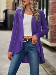 65% rayon, 30% polyester, 5% spandex Care instructions: Machine wash cold cardigan in Orange with relaxed silhouette