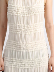 Elegant Backless Halter Maxi Dress