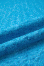 Western Embroidery Drop Shoulder Sweater in Sky Blue, view 12