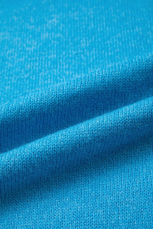 Western Embroidery Drop Shoulder Sweater in Sky Blue, view 12