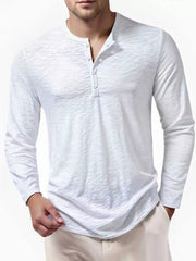 Men's Long Sleeve Henley T-shirt, view 14