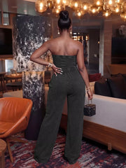 Effortless Drawstring Wide-leg Romper