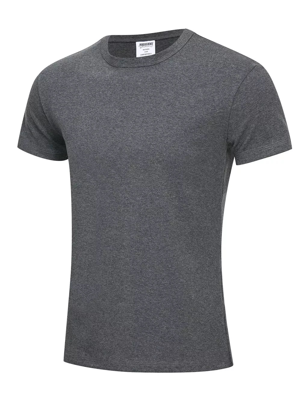 Crew-neck Short-sleeve Top in White, side view