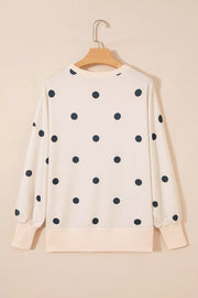 Beige loose tunic with crew neck