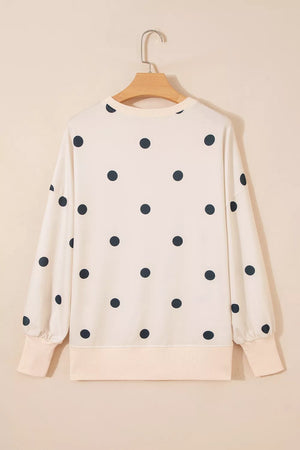 Beige loose tunic with crew neck