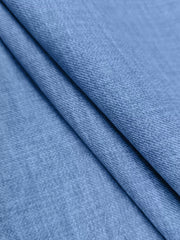 Textured blue casual shirt fabric detail