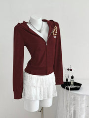 Zip Up Long Sleeve Hoodie, close-up detail